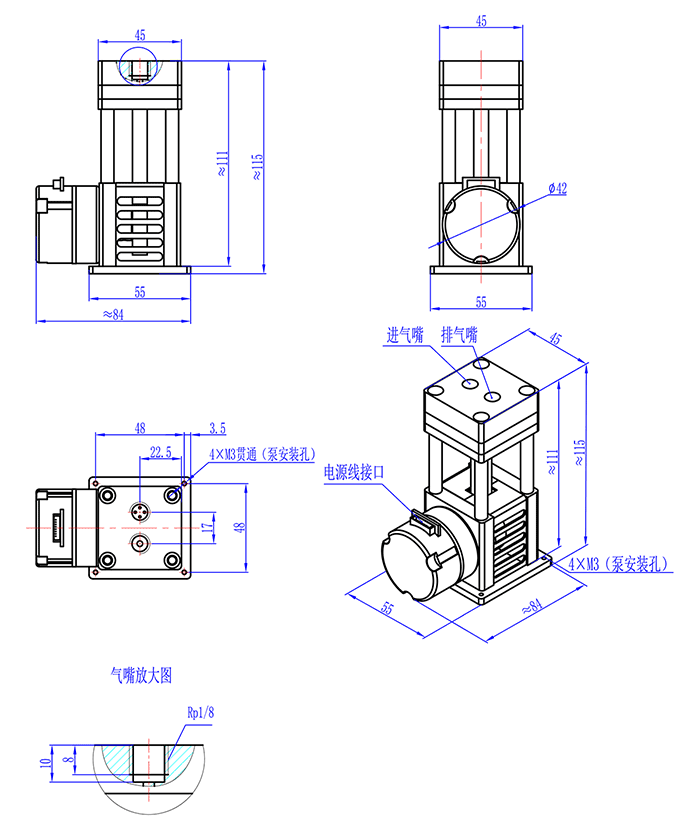 �͸���΢������FSG-24V�ߴ�ͼ